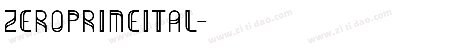 zeroprimeital字体转换
