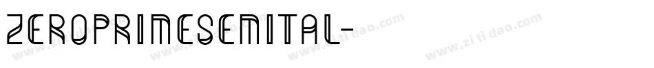 zeroprimesemital字体转换
