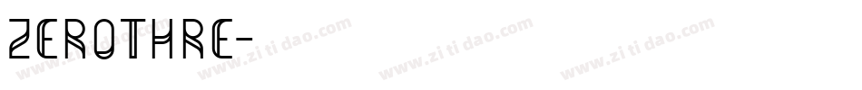 zerothre字体转换