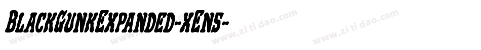 BlackGunkExpanded-xEn5字体转换