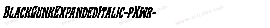 BlackGunkExpandedItalic-pXwr字体转换 BlackGunkExpandedItalic-pXwr字体转换