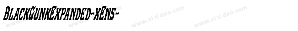 BlackGunkExpanded-xEn5字体转换