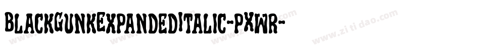 BlackGunkExpandedItalic-pXwr字体转换 BlackGunkExpandedItalic-pXwr字体转换