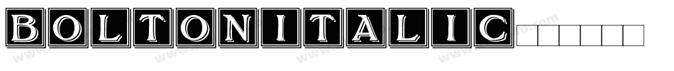 BoltonItalic字体转换