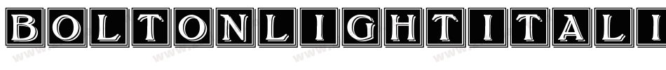 BoltonLightItalic字体转换