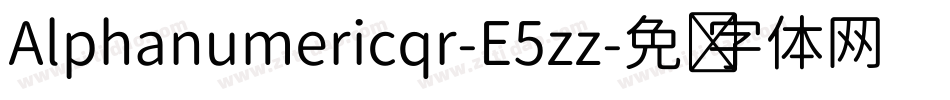 Alphanumericqr-E5zz字体转换