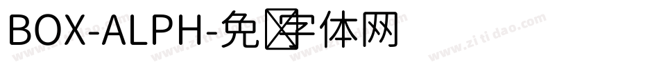 BOX-ALPH字体转换
