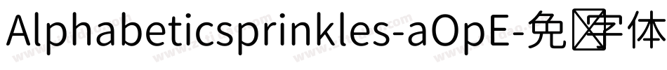 Alphabeticsprinkles-aOpE字体转换