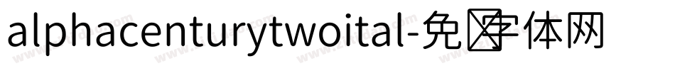 alphacenturytwoital字体转换