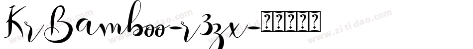 KrBamboo-r3zx字体转换
