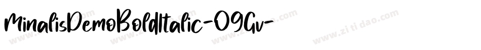 MinalisDemoBoldItalic-09Gv字体转换