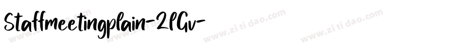 Staffmeetingplain-2lGv字体转换