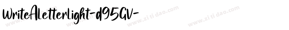 WriteALetterLight-d95GV字体转换