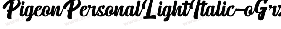 PigeonPersonalLightItalic-oGrz字体转换