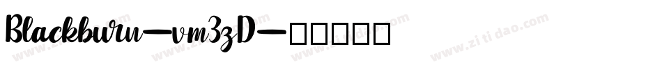 Blackburn-vm3zD字体转换
