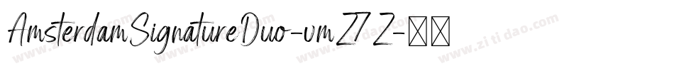 AmsterdamSignatureDuo-vmZ7Z字体转换