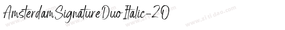AmsterdamSignatureDuoItalic-2O45W字体转换