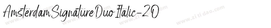 AmsterdamSignatureDuoItalic-2O45W字体转换