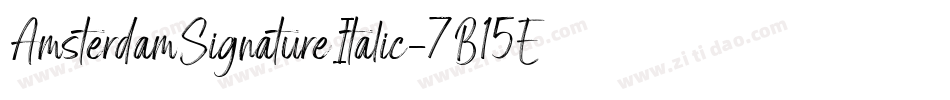 AmsterdamSignatureItalic-7B15E字体转换