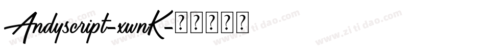 Andyscript-xwnK字体转换