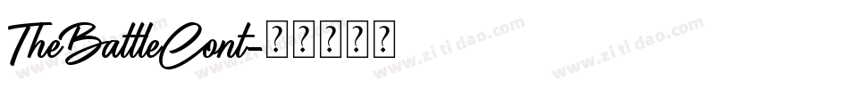 TheBattleCont字体转换