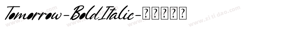 Tomorrow-BoldItalic字体转换