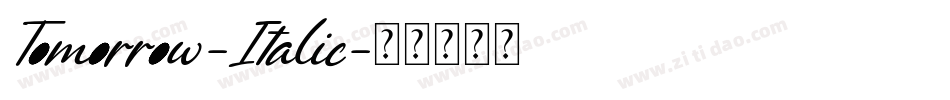 Tomorrow-Italic字体转换