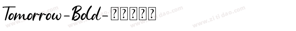 Tomorrow-Bold字体转换