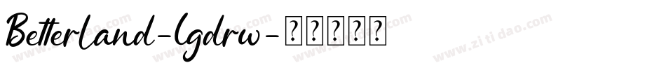 BetterLand-lgdrw字体转换