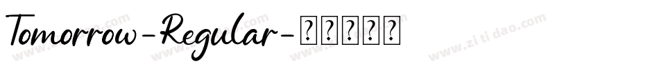 Tomorrow-Regular字体转换