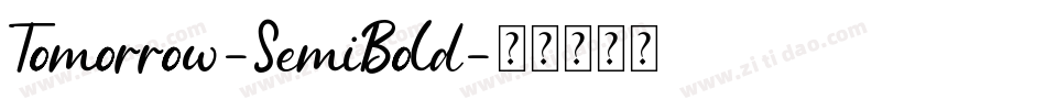Tomorrow-SemiBold字体转换