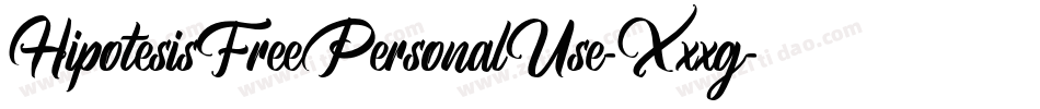 HipotesisFreePersonalUse-Xxxg字体转换