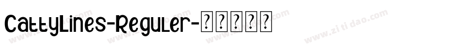 CattyLines-Reguler字体转换