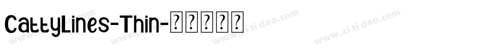 CattyLines-Thin字体转换