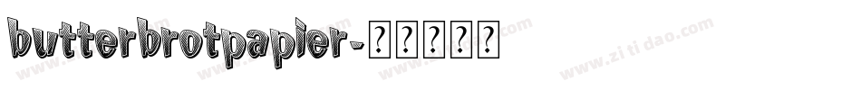 butterbrotpapier字体转换