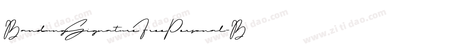 BandungSignatureFreePersonal-BW03d字体转换