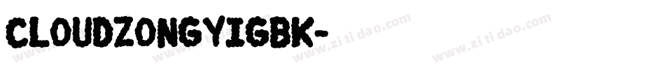 CloudZongYiGBK字体转换
