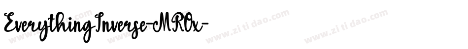 EverythingInverse-MROx字体转换