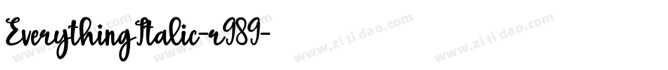 EverythingItalic-r989字体转换