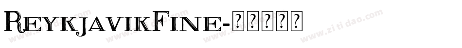 ReykjavikFine字体转换