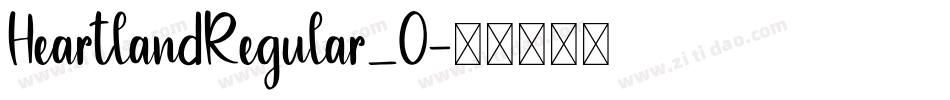 HeartlandRegular_0字体转换