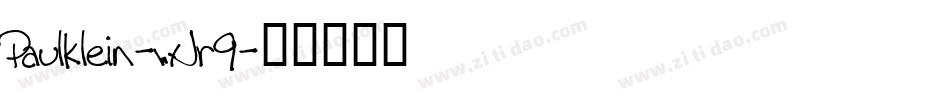 Paulklein-wJr9字体转换