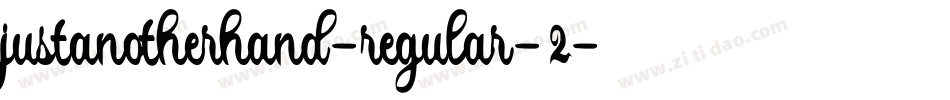 justanotherhand-regular-2字体转换