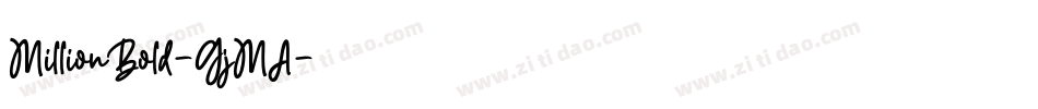 MillionBold-GjMA字体转换