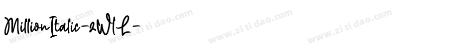 MillionItalic-zW1L字体转换