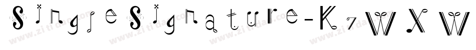 SingleSignature-K7WXW字体转换
