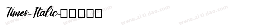 Times-Italic字体转换