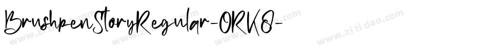 BrushpenStoryRegular-ORK8字体转换