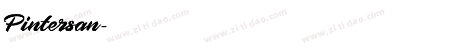 Pintersan字体转换