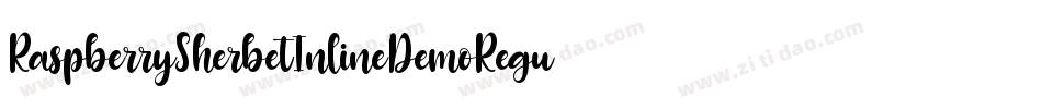 RaspberrySherbetInlineDemoRegular-ZVG9l字体转换